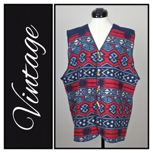 Vintage oversize East West Classics Fleece Vest – Made in Taiwan (S/P)